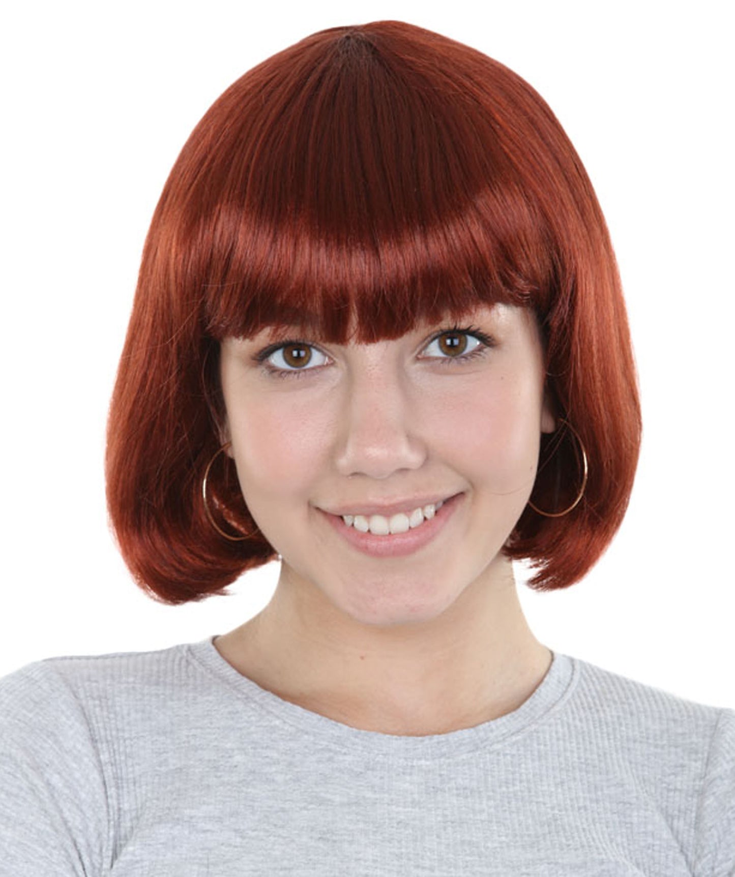 Women's Bob Wig | Brown Short Halloween Wig | Standard Cap