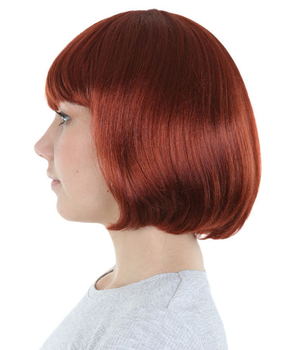 Women's Bob Wig | Brown Short Halloween Wig | Standard Cap