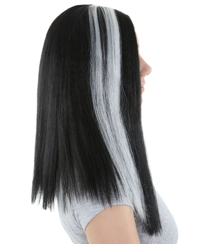 Medium Vampires Women's Wig | Thick Black & White | Premium Breathable Capless Cap