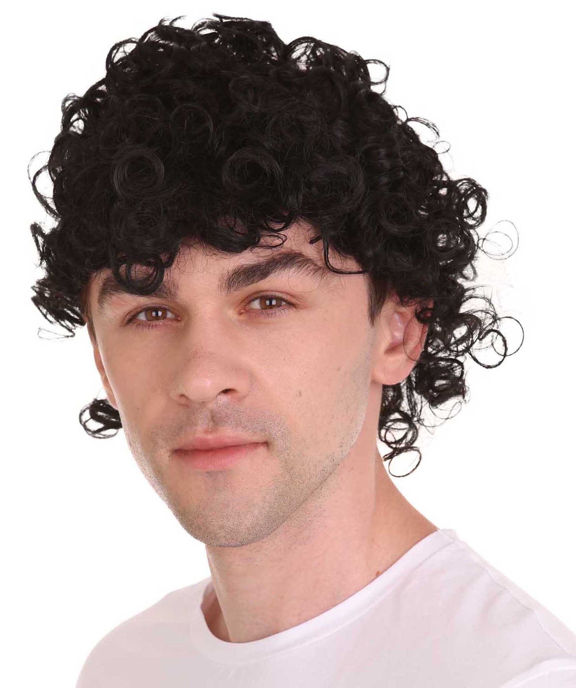 Singer Black Curly Wig