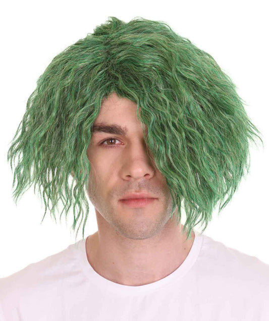 HPO Men Green Wig | Cosplay Halloween Wig | Premium Breathable Capless Cap