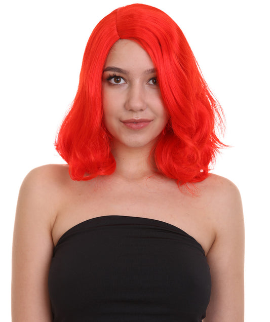 HPO Women's Curly Lady Wigs Collection | Party Ready Fancy Halloween Wigs | Multi Color Options | Premium Breathable Capless Cap