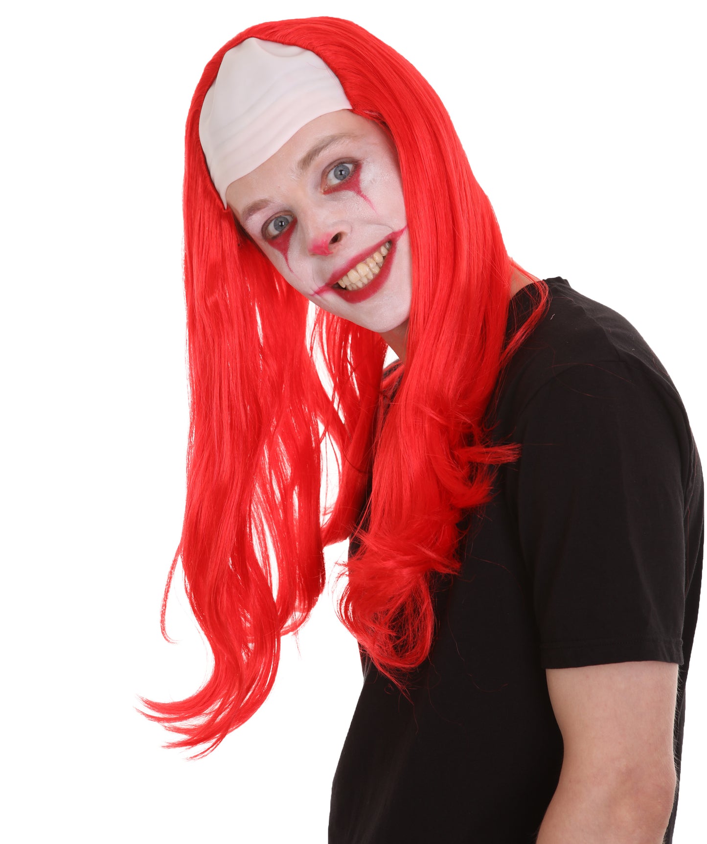 Creepy Clown Red Scary Wig