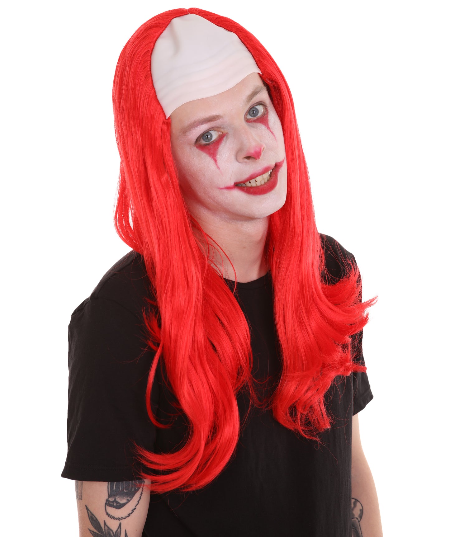 Creepy Clown Red Scary Wig