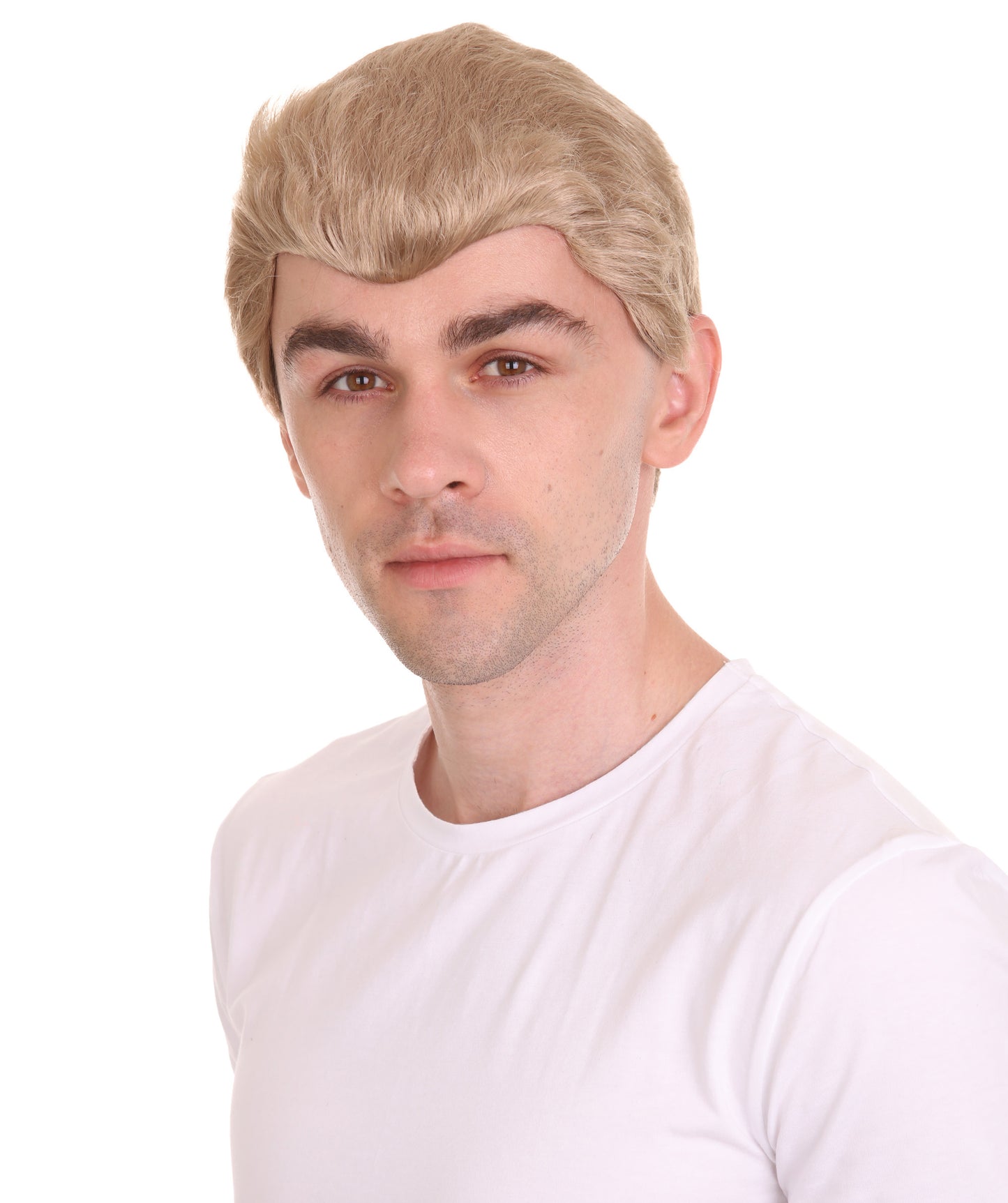 Men's Movie Wig | Gold TV/Movie Wigs | Premium Breathable Capless Cap