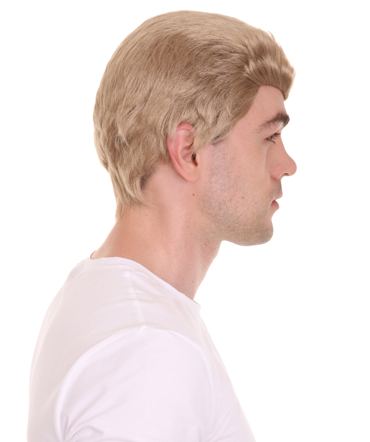 Men's Movie Wig | Gold TV/Movie Wigs | Premium Breathable Capless Cap