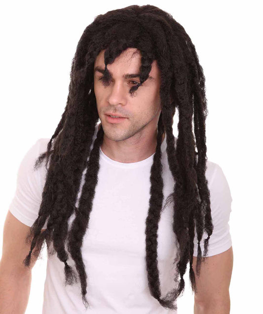 HPO Pirate Captain Wig | Black Color Wig , Premium Breathable Capless Cap