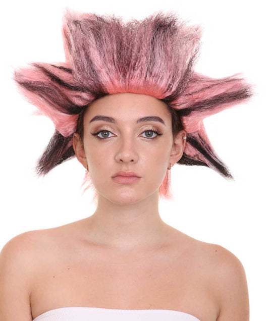 HPO Womens  Animal Musical Wig | Pink & Black Animal Wigs | Premium Breathable Capless Cap