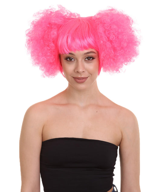 Women's Clown Puff Unisex Wig | Multiple Color Fancy Halloween Wig | Premium Breathable Capless Cap | HPO