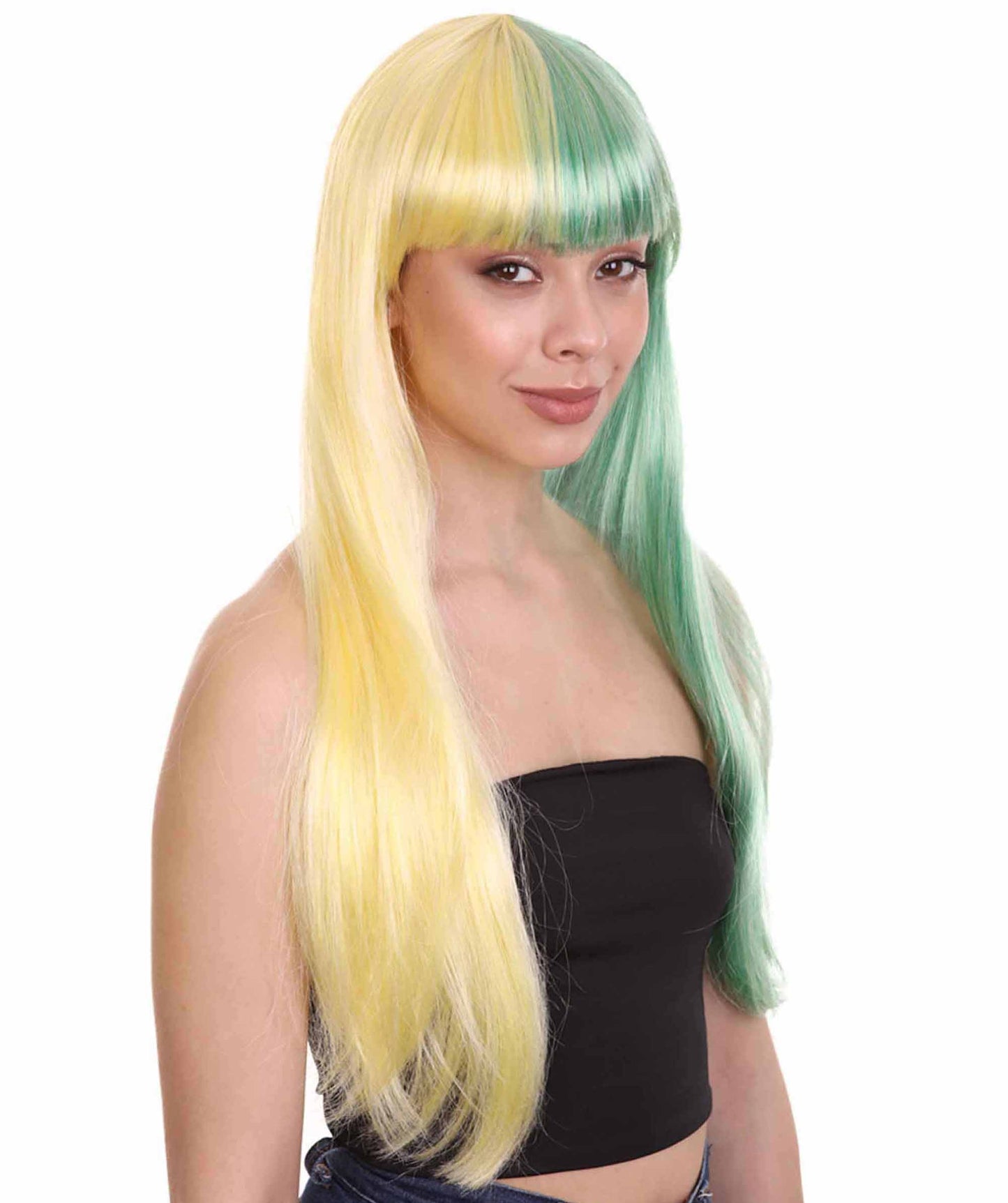 Women's Two-Tone Long Straight Wig | Multiple Color Collection | Premium Breathable Capless Cap