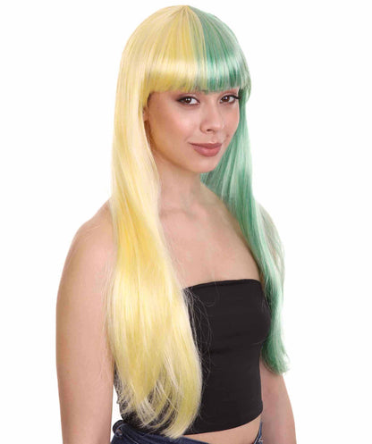 Women's Two-Tone Long Straight Wig | Multiple Color Collection | Premium Breathable Capless Cap