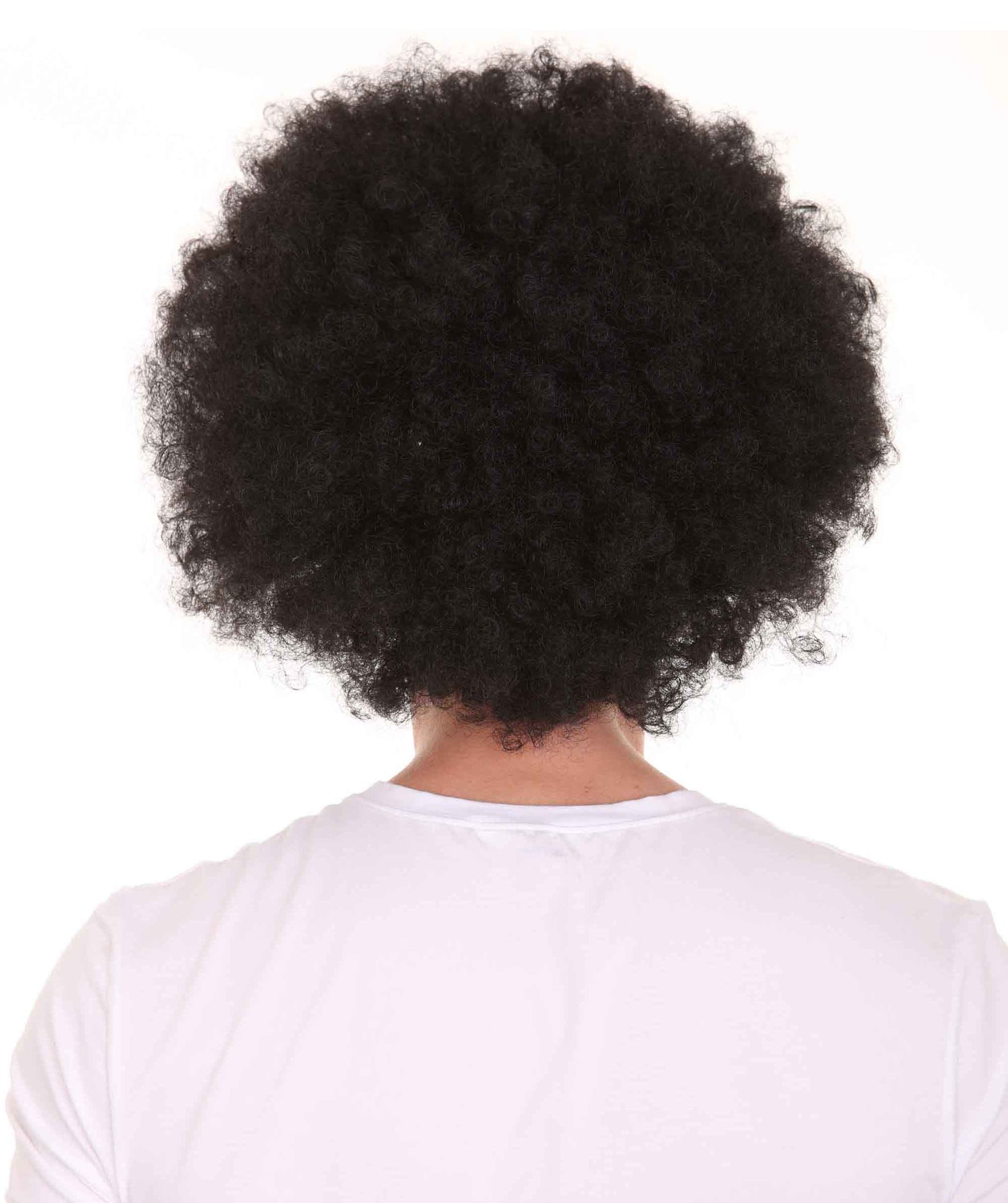 HPO Super Afro Wig, Black Color,Flame-Retardant Synthetic Fiber