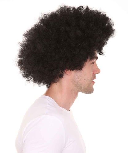 HPO Super Afro Wig, Black Color,Flame-Retardant Synthetic Fiber