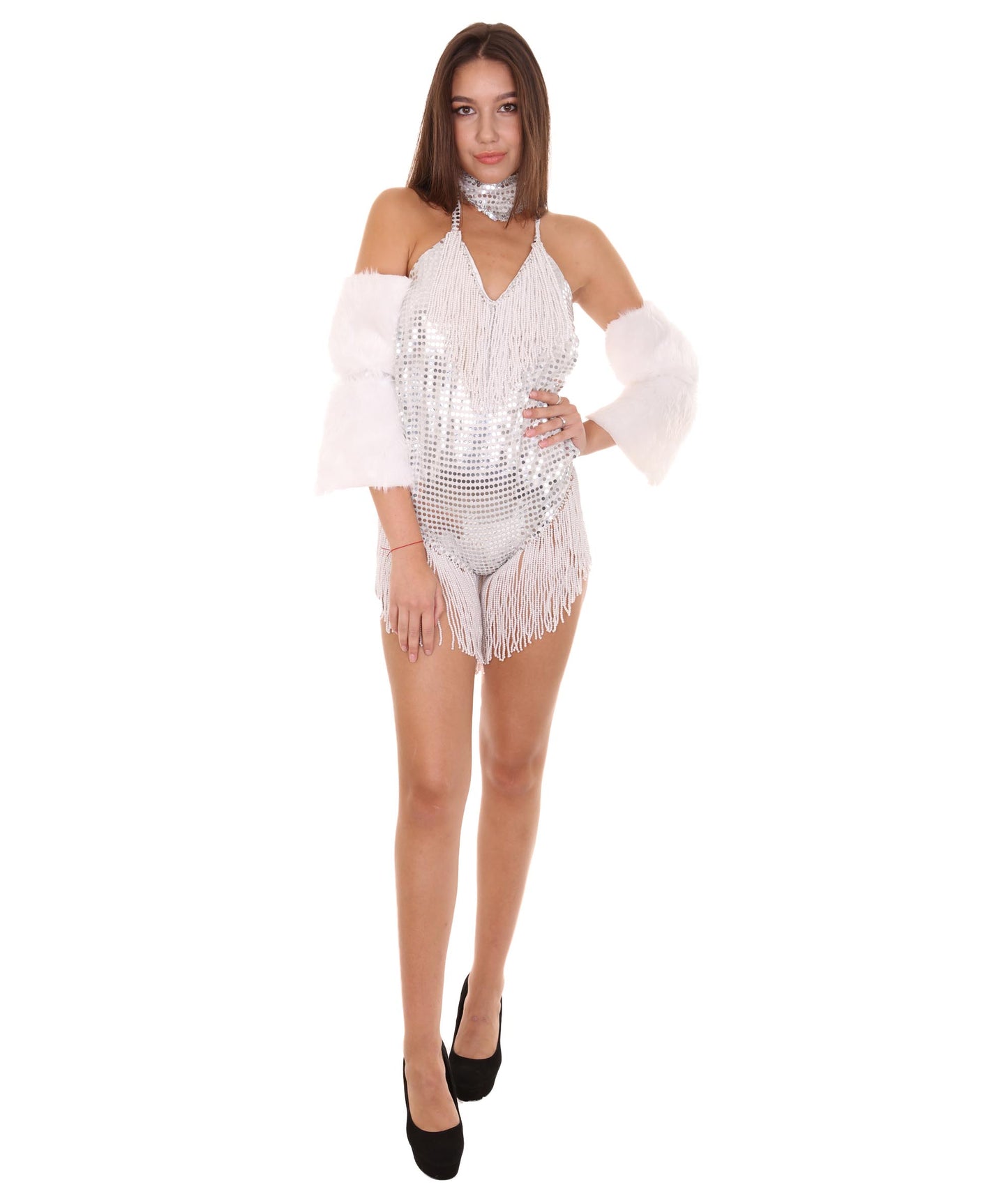 HPO Silver Bunny Sequin and Pearl Costume