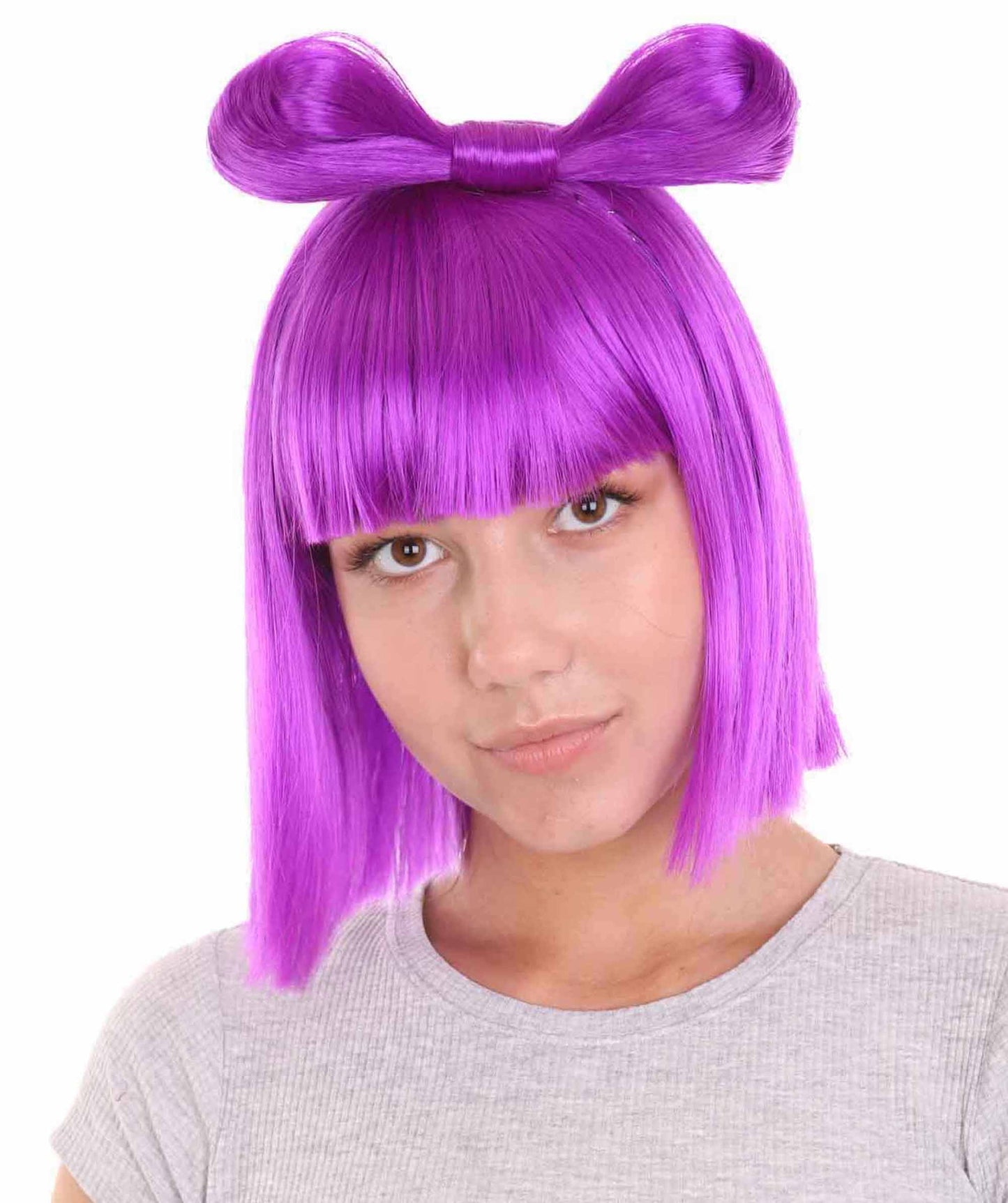 Neon Purple Butterfly Womens Wig | Party Ready Fancy Halloween Wig | Premium Breathable Capless Cap