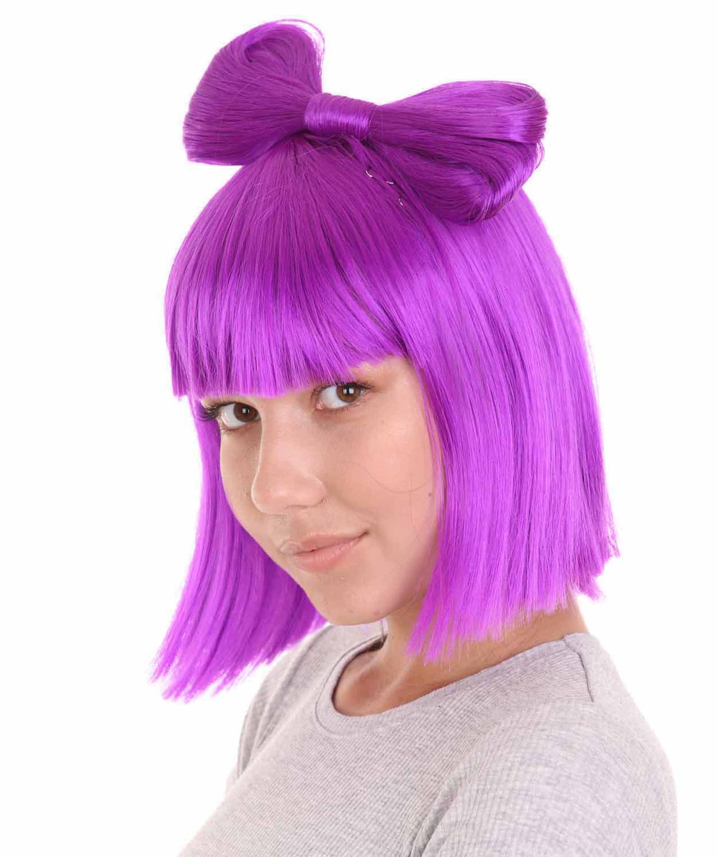 Neon Purple Butterfly Womens Wig | Party Ready Fancy Halloween Wig | Premium Breathable Capless Cap