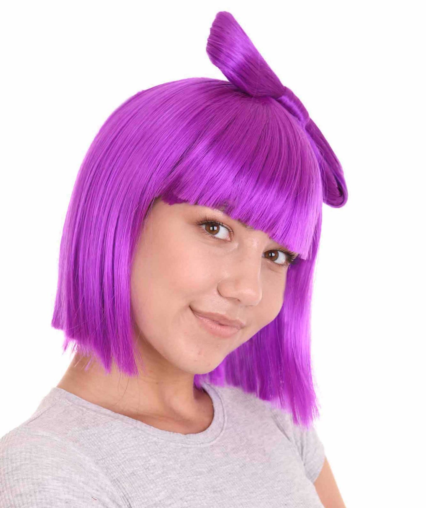 Neon Purple Butterfly Womens Wig | Party Ready Fancy Halloween Wig | Premium Breathable Capless Cap