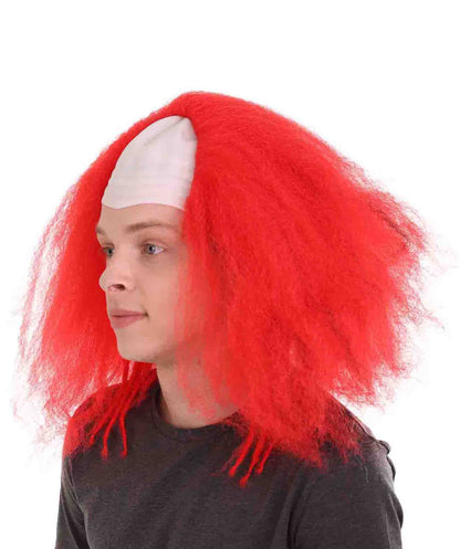 Bald Clown Men's Wig | Multiple Color Choice| Flame-Retardant Synthetic Fiber