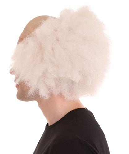 Bald old men Style Wig | Bald Cap White Wig