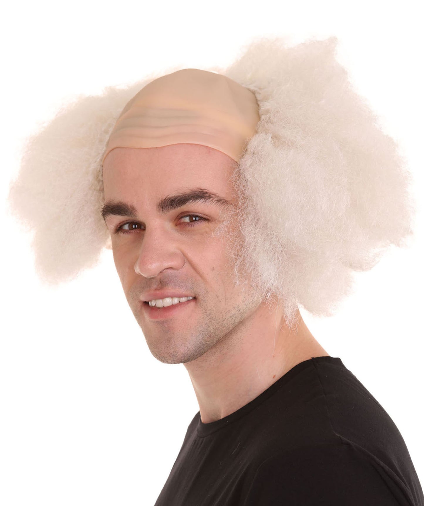 Bald old men Style Wig | Bald Cap White Wig