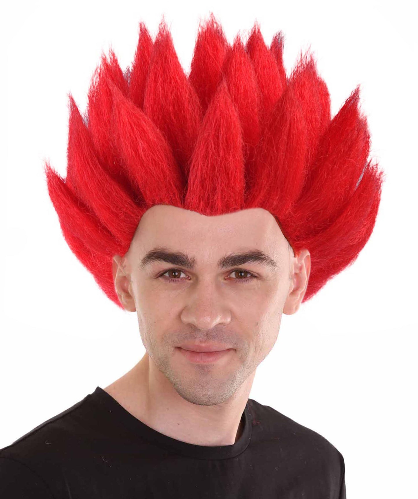 HPO Spiked Dragon Wig | Red Color Wig | Premium Breathable Capless Cap