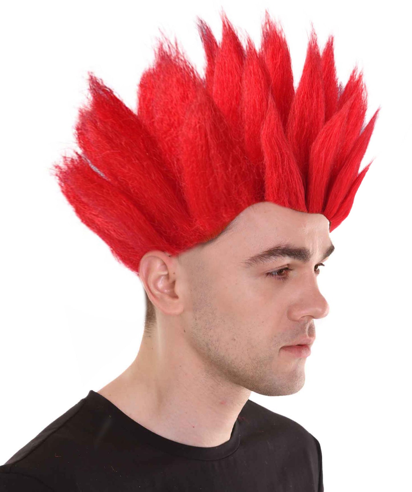 HPO Spiked Dragon Wig | Red Color Wig | Premium Breathable Capless Cap