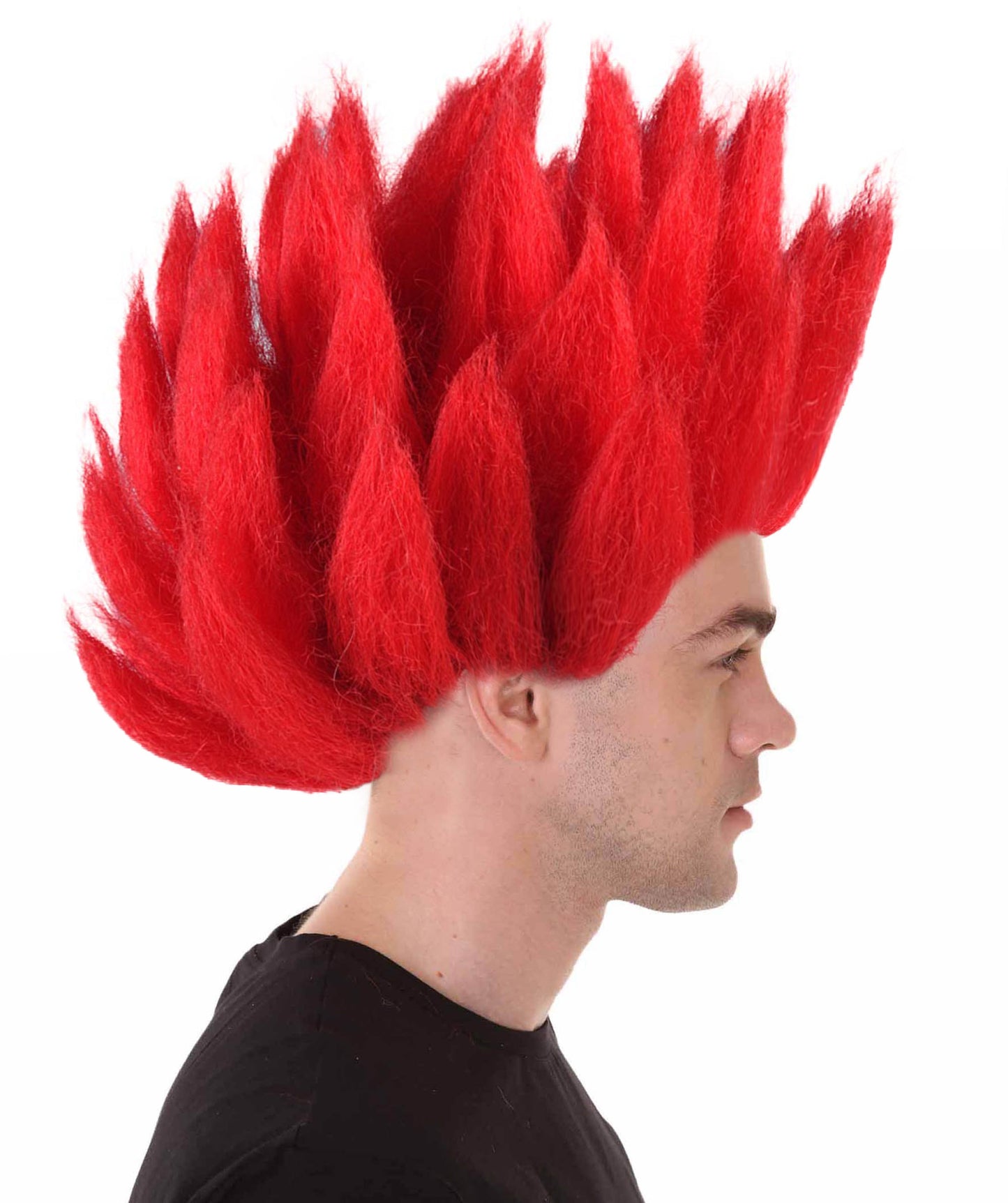 HPO Spiked Dragon Wig | Red Color Wig | Premium Breathable Capless Cap