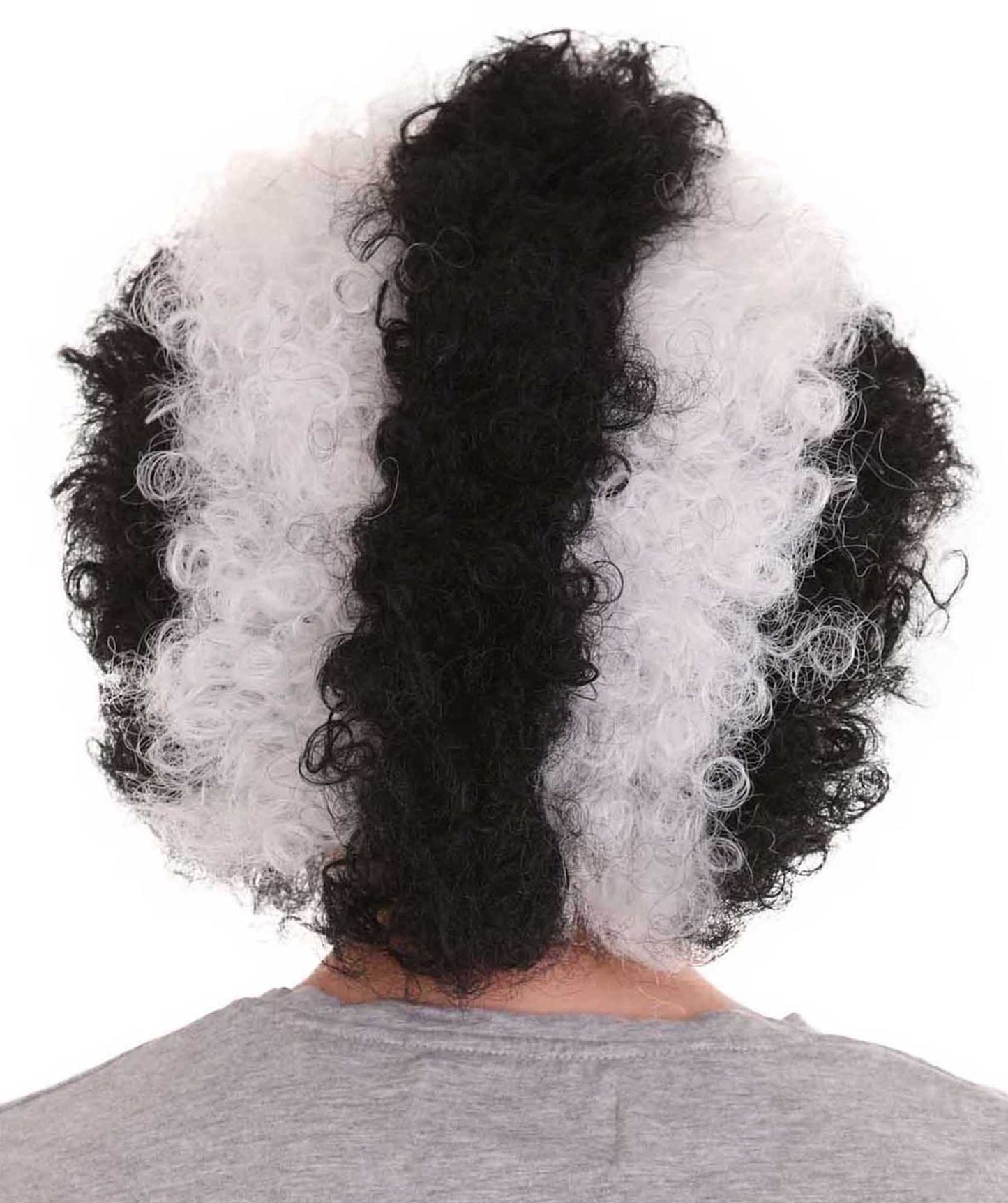 Italian Football Club Afro Wig | Black & White Sports Wig