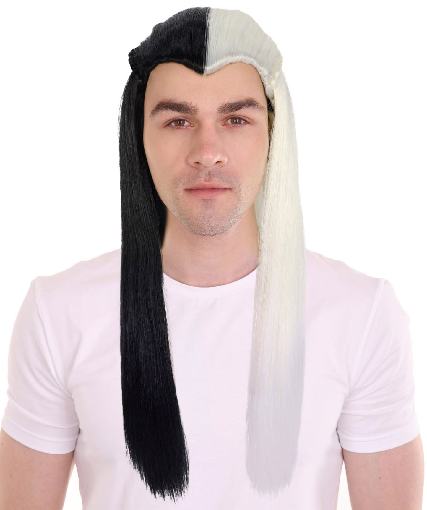 Men's Legolas TV Movie Character Blonde Wig | Adult Braids Prestyled Long Straight Wigs | Anime Roleplay Costume Wigs for Halloween Parties