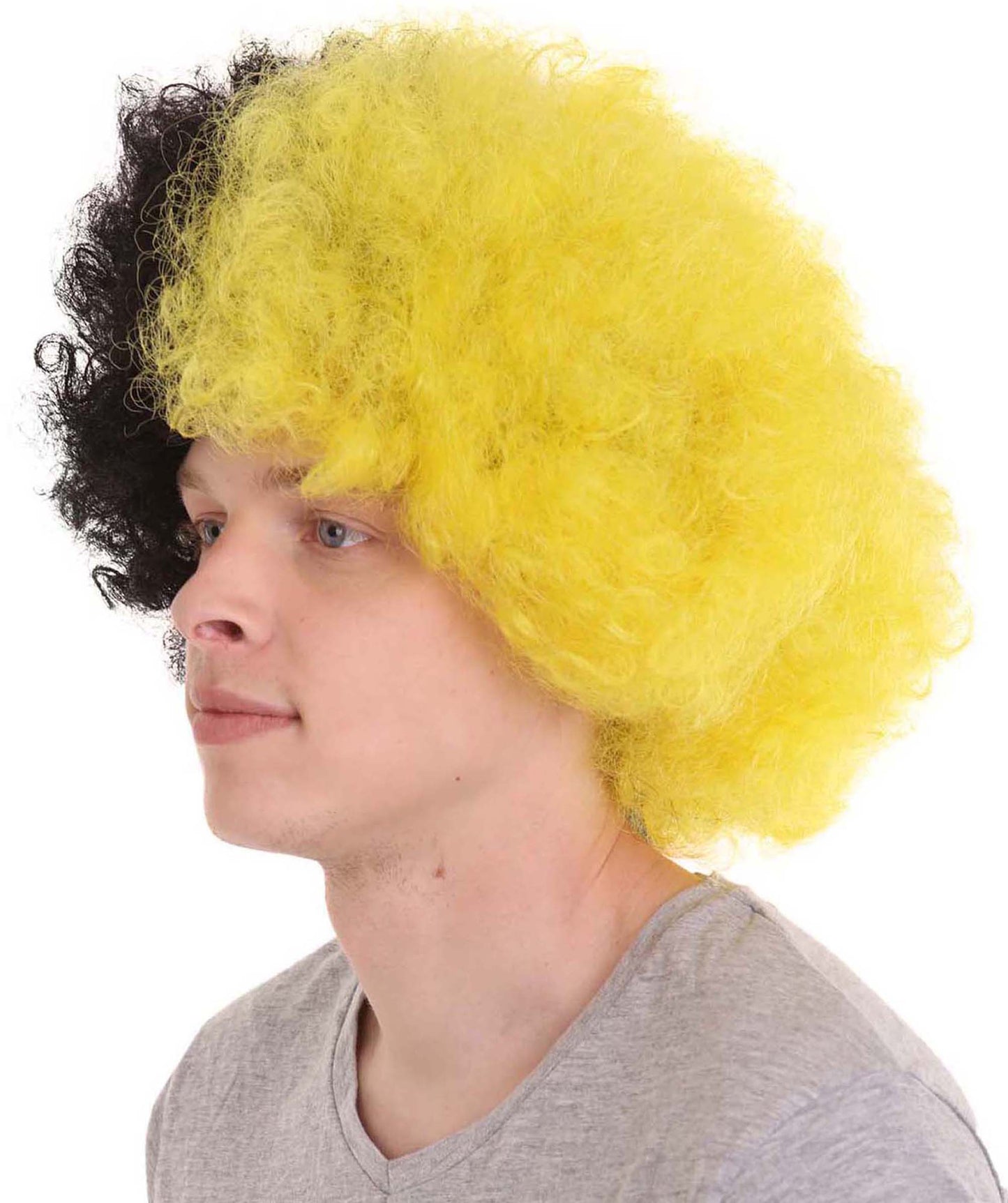 Borussia Dortmund Afro Wig | Black Yellow Halloween Wig