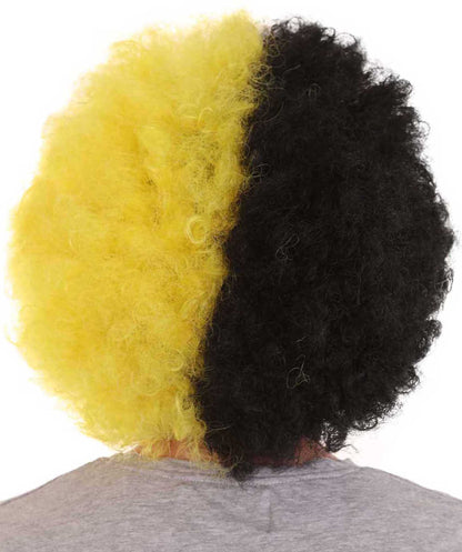 Borussia Dortmund Afro Wig | Black Yellow Halloween Wig