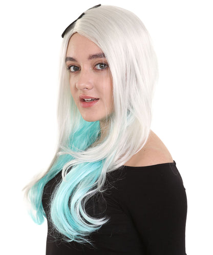 Long Since Womens Wig | Blue & Blonde Celebrity Wig | Premium Breathable Capless Cap