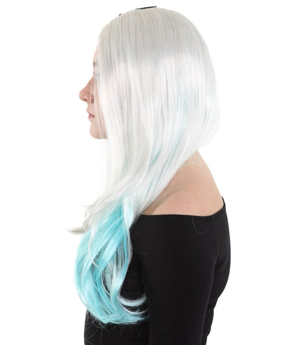 Long Since Womens Wig | Blue & Blonde Celebrity Wig | Premium Breathable Capless Cap