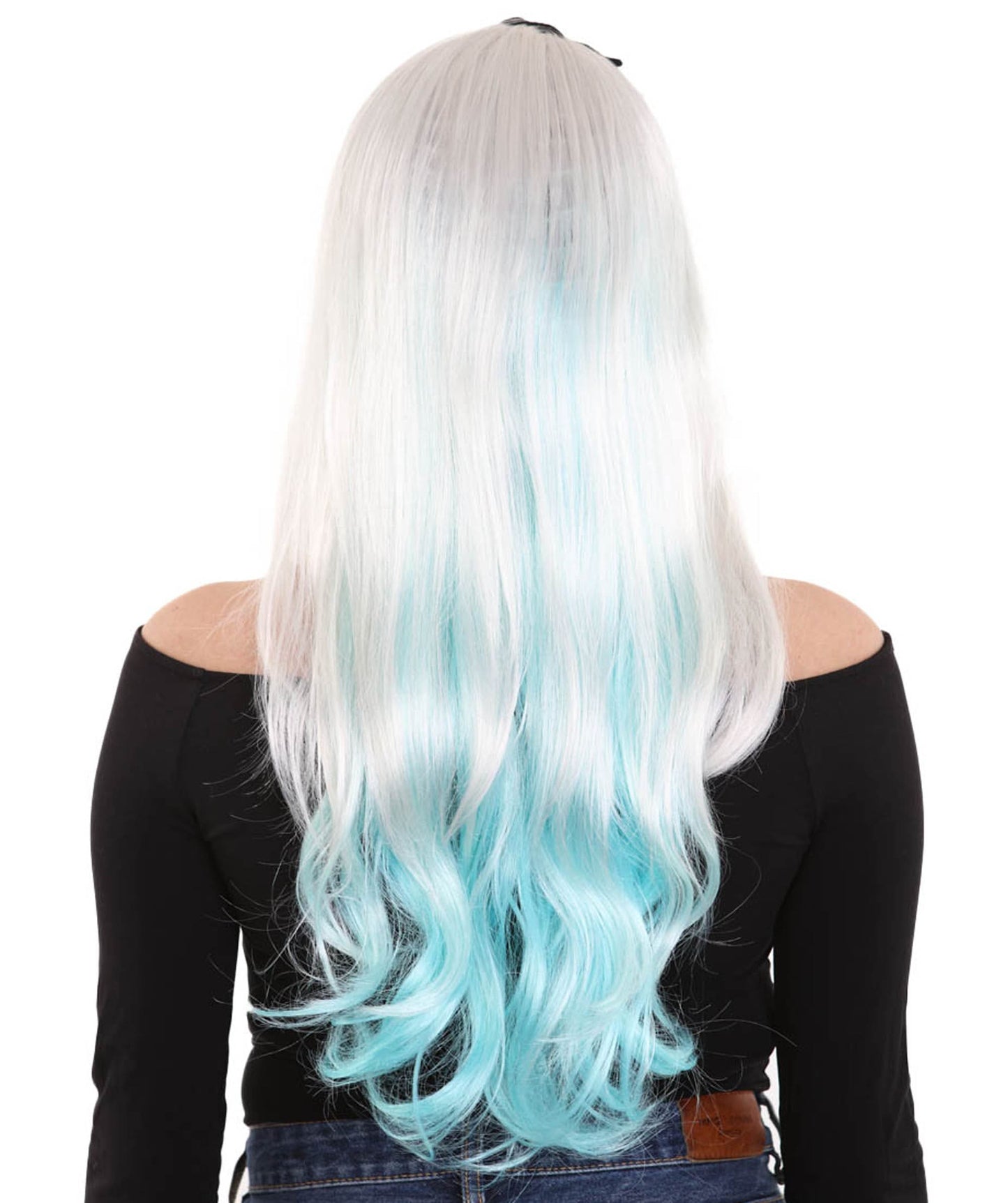 Long Since Womens Wig | Blue & Blonde Celebrity Wig | Premium Breathable Capless Cap