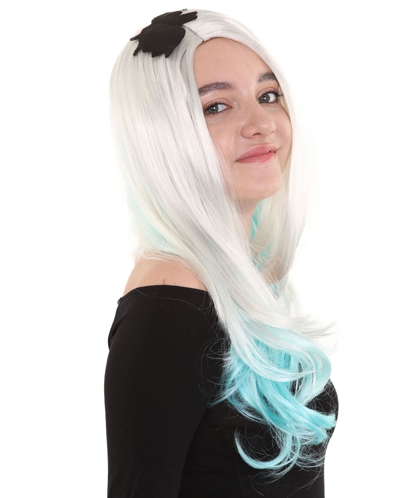 Long Since Womens Wig | Blue & Blonde Celebrity Wig | Premium Breathable Capless Cap