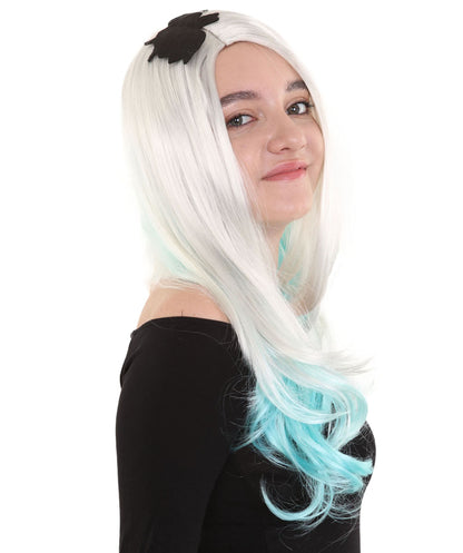 Long Since Womens Wig | Blue & Blonde Celebrity Wig | Premium Breathable Capless Cap