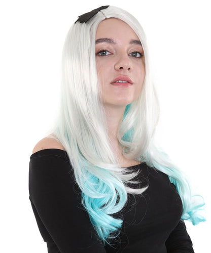 Long Since Womens Wig | Blue & Blonde Celebrity Wig | Premium Breathable Capless Cap