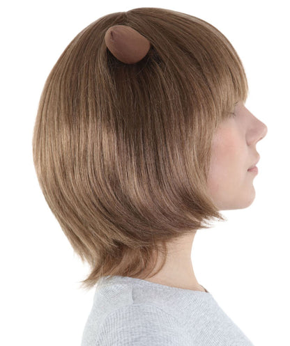 Deer Angel Womens Wig | Brown Halloween Wig Ears | Premium Breathable Capless Cap