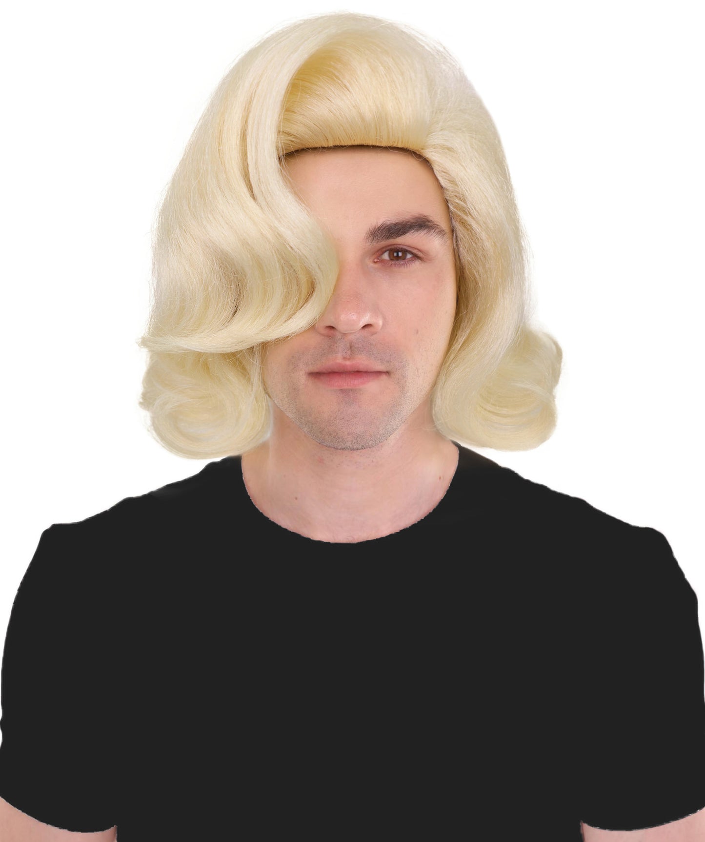 HPO Men's Comedy Movie Character Layered Textured Hair Wig I Flame-retardant Synthetic Fiber