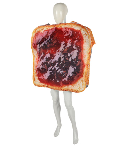 HPO Adult Unisex Peanut Butter & Jelly Costume Set | Fun Food-Themed Couple or Group Outfit | Soft, Comfortable Fabric | Perfect for Halloween, Parties & Events