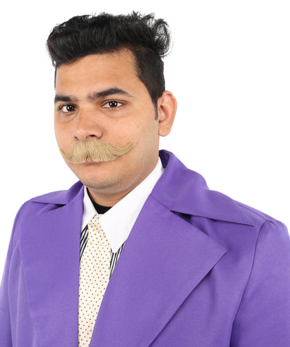 HPO Men's Realistic Fake Imperial Human Hair Mustache | Multiple Color Options