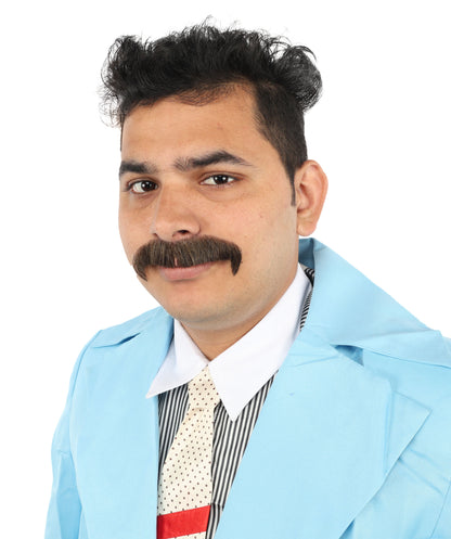Men's 70's Horseshoe Synthetic Facial Hair Mustache | HPO