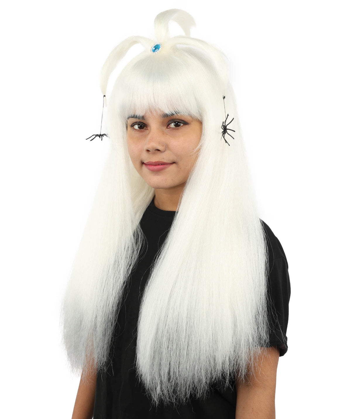 HPO Adult Women's Spider Gothic Sculpted Wig | Multiple Color Options, create of synthetic fiber, architectural spider-leg loops with blunt bangs, breathable base | Party, Halloween, theater, drag, performance, costume events