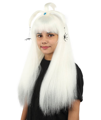 HPO Adult Women's Spider Gothic Sculpted Wig | Multiple Color Options, create of synthetic fiber, architectural spider-leg loops with blunt bangs, breathable base | Party, Halloween, theater, drag, performance, costume events
