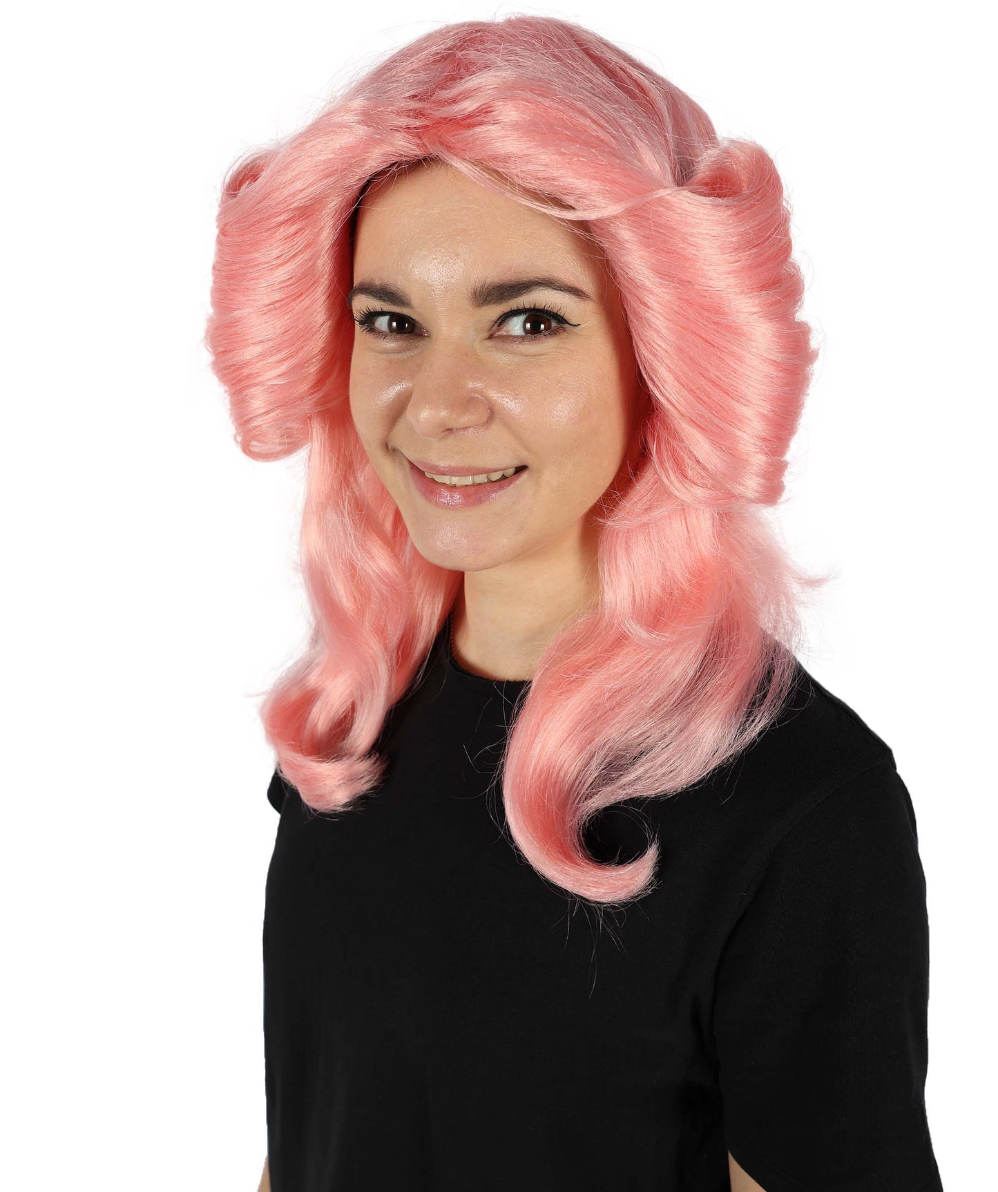 HPO Women's 70's Flick Multiple Color Retro Wig, Flame-retardant Synthetic Fiber