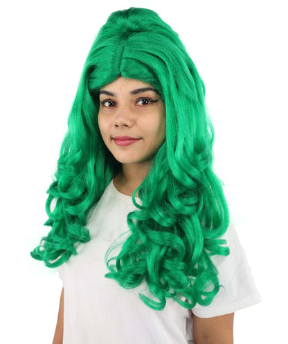 HPO Adult Long 20-Inch Curly Wig | Multiple Color Options | Ideal Cosplay, and Themed Parties | Soft, Natural-Looking, and Easy to Wear