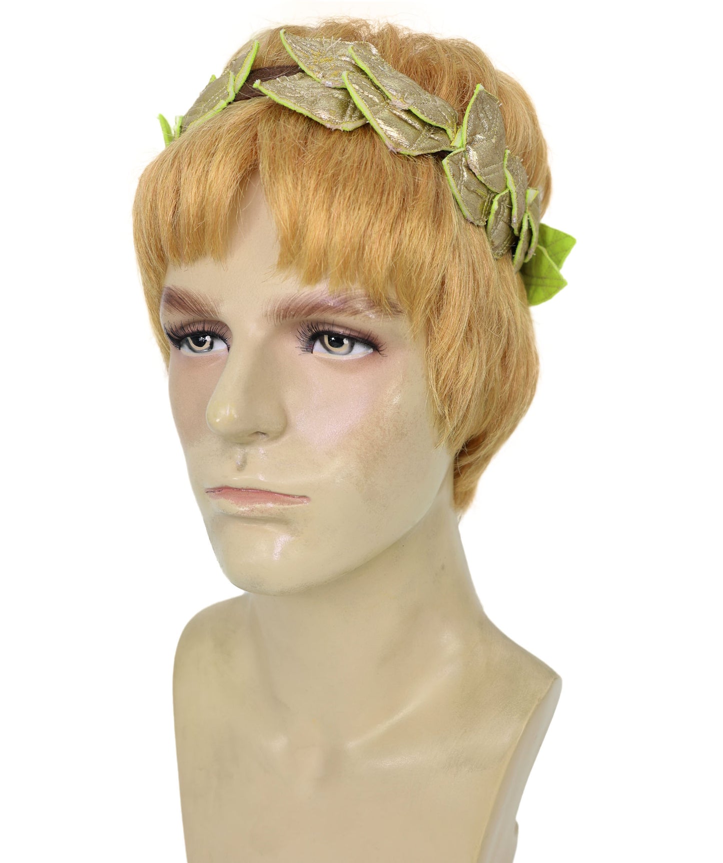 HPO Men’s Wavy Short Ginger Wig | Roman Emperor Inspired Historical Hairpiece | Theater, Gladiator Roleplay, Halloween & Cosplay Wig