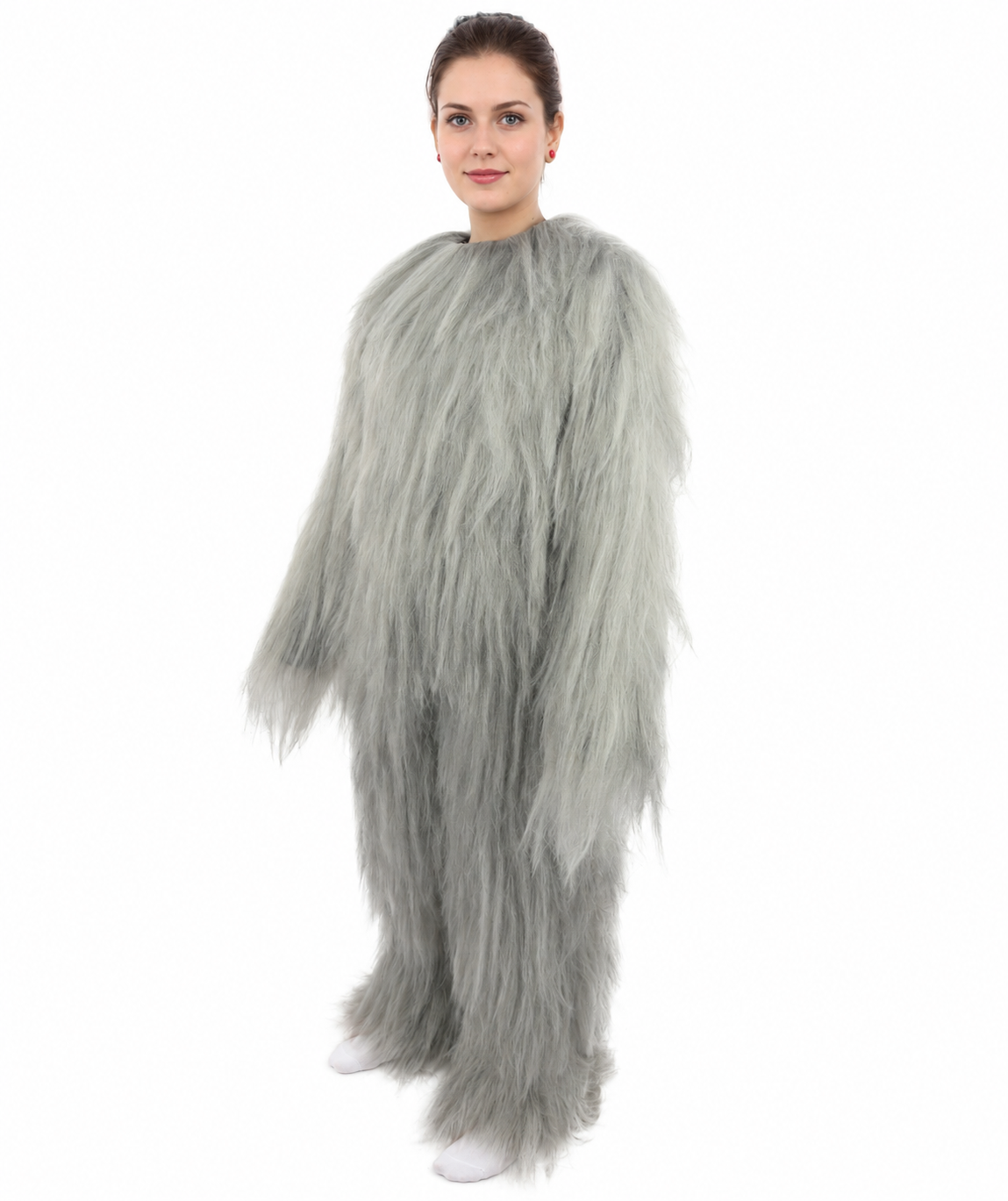 HPO Teen Extreme Hairy Person Costume Bundle & Mask Set - Full-Body Hair Suit Extra-Long Costume Wig for Halloween, Cosplay & Parties - Multiple Color Options