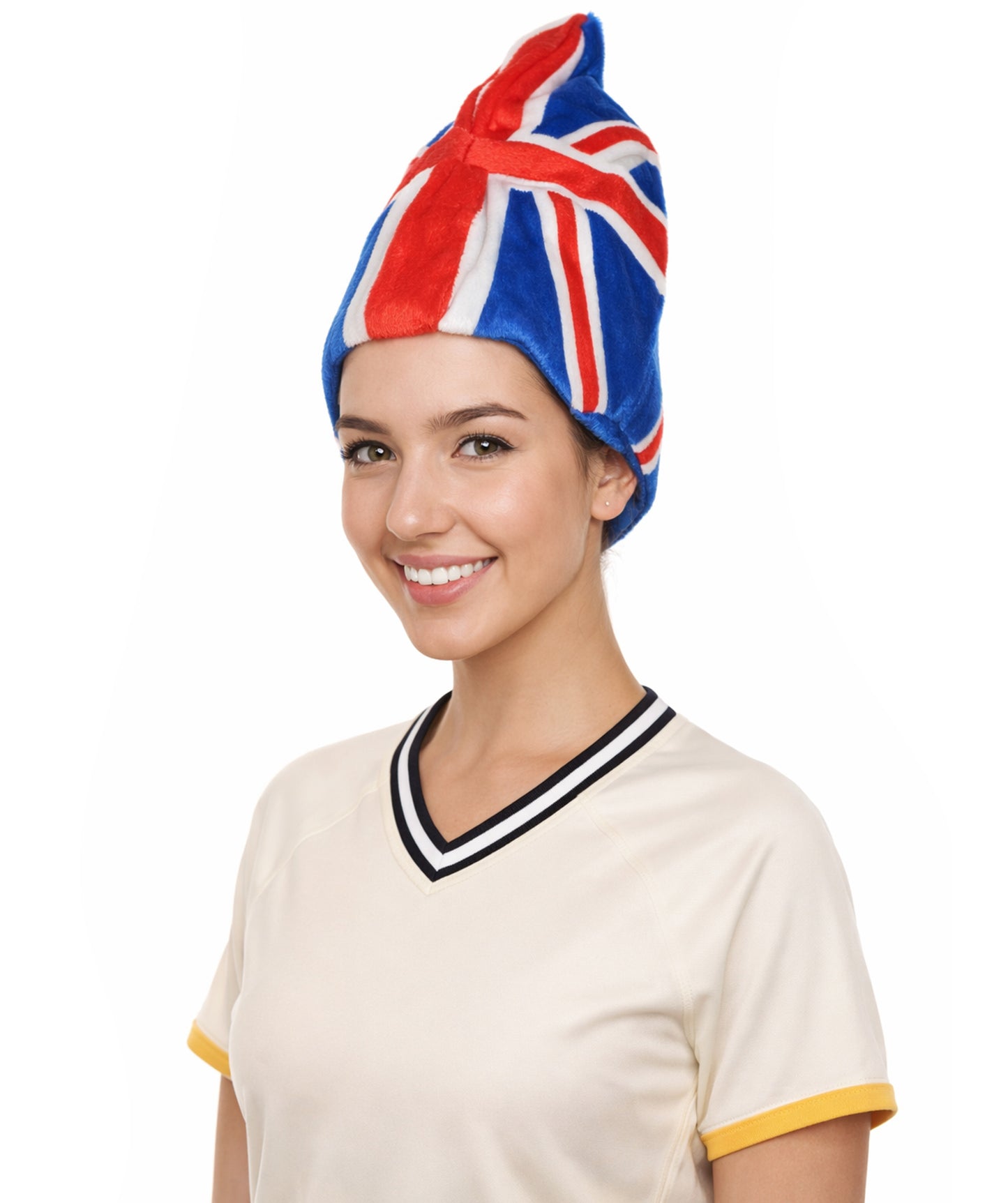 Women's  Flag Troll Wigs |  United Kingdom | Premium Breathable Capless Cap