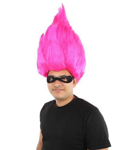 HPO Animated Movie Supervillain Wig , Troll Wig , Premium Breathable Capless Cap